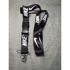 Nike White Black Lanyard Clip Key Rings